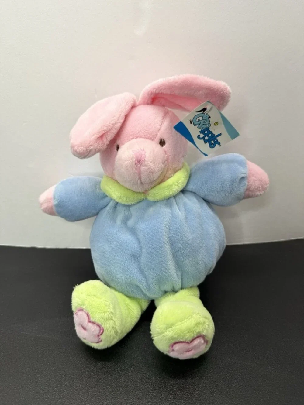 Grriggles Puppy Buddy Bunny Rabbit Plush Dog Toy Pet Squeaker Toys 10” NWT